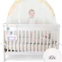 Crib Tent Keep Baby from Falling Out Toddler Bed Tent - 52.3"L x 26.9"W Crib Net To Keep Baby In  Crib Canopy Netting Protects Baby from Mosquitos  Safety Crib Cover Net + Tent Bag for Pack N Play