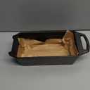 Lodge Seasoned Cast Iron Loaf Pan - Pre-Seasoned Rectangular Cast Iron Bakeware- Even Browning Bread Pan with Easy-Release Finish - PFAS-Free Non-Toxic Cookware - 8.5 Inches