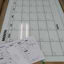Glass Dry Erase Calendar for Wall, 36 x 24 Inches Magnetic Glass Calendar Whiteboard, 3' x 2' Frameless Monthly Planner Board for Office, Home, School