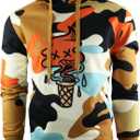 SCREENSHOT-FLEECE HOODIE 4202 Mens Urban Streetwear NYC Graffiti Embroidery Patch Fleece Pullover Sweatshirt Hoodie (XX-Large, H11076-khaki)