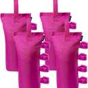 Joramoy Heavy Duty Canopy Weight Bags(120LBS) for Pop up Canopy Tent, Leg Canopy Weights Sand Bags for Instant Outdoor Sun Shelter Canopy/Patio Umbrella,Set of 4, Pink(Without Sand)