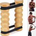Rip Stick Efficient Upper Body Workout Equipment Home Gym, Adjustable Resistance Bands with Wooden Handles, Portable Exercise Equipment, Joint-Friendly, 8 Rip Stick Bands Included (1.97" diameter handle)