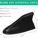 Shark Fin Antenna Cover for Car, Auto AM/FM Radio Signal Base Top Roof Aerial Cover with Adhesive Tape, Fashionable Shark Antenna Base Universal Replacement for Sedan SUV Van (Black)