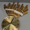 Large Wall Clocks for Living Room Decor Modern Gold Silent Wall Clock Battery Operated Non-Ticking for Bedroom Kitchen Office Home Decorative 24 Inch Retro Crystal Clocks Wall Decor for House