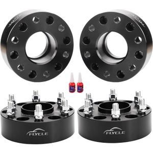 FLYCLE 6x5.5 Hubcentric Wheel Spacers for Silverado Sierra 1500, 2 inch 6 Lug 6x139.7mm Wheel Spacer for Tahoe Suburban Avalanche Yukon Escalade with 14x1.5 Studs & 78.1mm Hub Bore