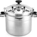 BreeRainz 26 Quart Clamp On Pressure Cooker, Aluminum Pressure Cooker w/Ultra Safe Clamp Bar Locking System, Double Valves for Stable Cooking Pressure, for Family or Commercial Use