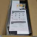 WOPITUES Floating Shelves for Wall with Cube Shelf, Wall Shelves with Metal Rail for Bathroom Decor, Bathroom Organizers and Storage, Over Toilet Shelves for Toilet Paper-Black (15.7 inch)