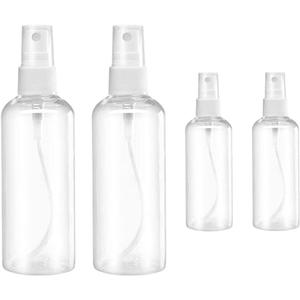 Small Spray Bottle, Spray Bottles, Clear Empty Fine Mist Plastic Mini Travel Bottle Set, Small Refillable Containers, 2 * 50ml, 2 * 100ml