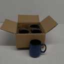 Coffee Mugs Set of 4, Ceramic 15 OZ Coffee Cups with Big Handle, Large Tea Cups for Hot Beverages, Yogurt, Cappuccino, Latte, Gift for Mom and Dad, Dishwasher Safe & Microwave Safe, Navy Blue