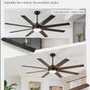 Fanbulous Ceiling Fan with Light, 72 inch Large Black Ceiling Fan with Light and Remote, Indoor/Outdoor use for Living Room Patio, 6 Speeds, Reversible Quiet DC Motor, 3 CCT, Bi-color 8 Blades