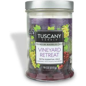 Tuscany Candle Vineyard Retreat Long-Lasting Scented Jar Candle, 18 oz