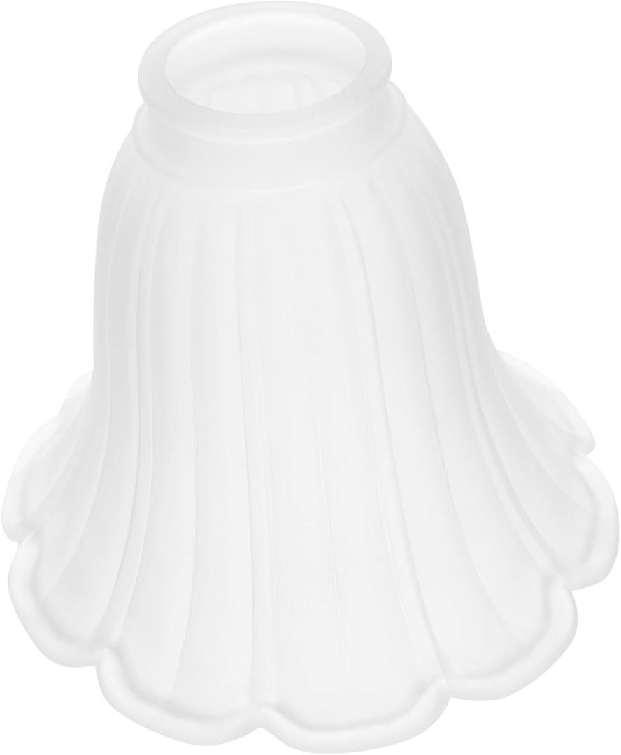 Toyvian Glass Lamp Shade Replacement for Ceiling Lights Frosted Flower Shape Tulip Lampshade for Chandelier and Wall Lamps Decorative Glass Light Cover for Home and Office 5.7 X 5.5 X 4.9 Inch