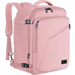 MATEIN 45L Womens Travel Backpack, Extra Large Carryon Backpack Fits Overhead Bin, Cute Weekender Daypack for Travel on Airplane, Traveling Accessories for Women, Pink