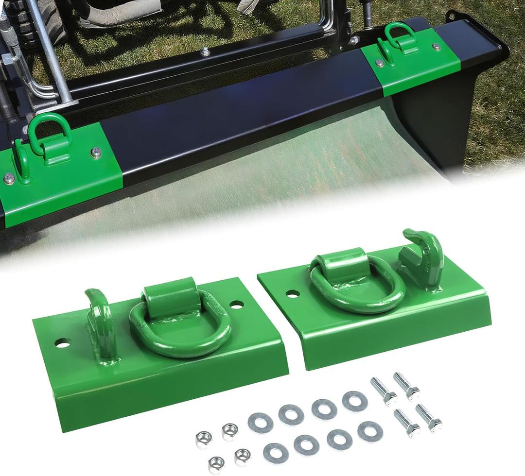 Tractor Bucket Hooks Compatible with John Deere 1025r 2025R 2032R 2038R 3032E 4100 4200 4300 4400 Towing Hook with D Rings 2PCS