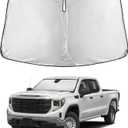 EcoNour Windshield Sunshade Compatible for Chevy Silverado/GMC Sierra 1500 2500 3500 2019-2024 2025 2026, Front Windshield Sun Shade Cover, UV Heat Protector, Car Sun Visor Interior Heat Protection