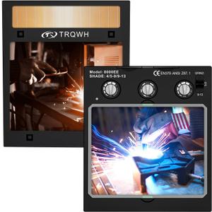 TRQWH Welding Lens Auto Darkening Welding Helmet Lens True Color Technology with 4 Arc Sensor Ajustable Shade Range 4/5-13 Automatic LCD Lens Dimming Shade Filter 4.49x5.24in Auto Welding Lens