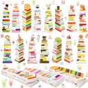 150 Pcs Book Tracker Bookmarks Bulk 6.3 x 1.97 Inch Bookshelf Love to Read Bookmarks Paper Tracking Bookmark Double Sided Reading Page Markers for Reading Lover School(Snack)