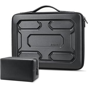 DOMISO Laptop Hard Case 15-16 inch Waterproof Shockproof Hard Shell Laptop Sleeve with Handle & Storage Pocket, Compatible with MacBook, HP, Dell, Black