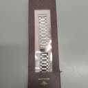 Wearlizer Stainless Steel Compatible for Fitbit Versa/Versa 2, Ultra-Thin Lightweight Replacement Bands for Women & Men (Black+Silver)