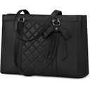 RAINSMORE Laptop Bag for Women 15.6 Inch Work Tote Bags Waterproof Leather Laptop Tote Professional Computer Briefcase