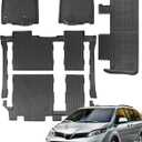 for Toyota Sienna 2020-2013 8 Seater Floor Mats Cargo Liner Trunk Carpet All Weather Heavy Duty TPE Waterproof Anti-Slip Tech Mats for Toyota Sienna 2014 2015 2016 2017 2018 2019 Accessories