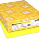 Bright Color Paper, Neenah Astrobrights, Letter Paper Size, 24 Lb, FSC Certified, Lift-Off Lemon, Ream Of 500 Sheets (500 Count (Pack of 1))