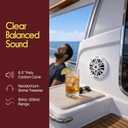 Pyle 6.5 Inch Dual Marine Speakers - 2 Way Waterproof and Weather Resistant Outdoor Audio Stereo Sound System with 200 Watt Power, Poly Carbon Cone and Butyl Rubber Surround - 1 Pair (White)