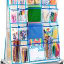 Craft Rolling Cart with Wheels - 40 Storage Pockets - Portable Organizer for Arts & Craft Supplies