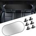 39.37x19.76 Car Rear Window Sun Shade,Foldable Car Window Shades with 6 Suction Cups for Blocking Sunlight,210T Titanium Silver Cars Sun Shade for Vehicle Rear Windshield