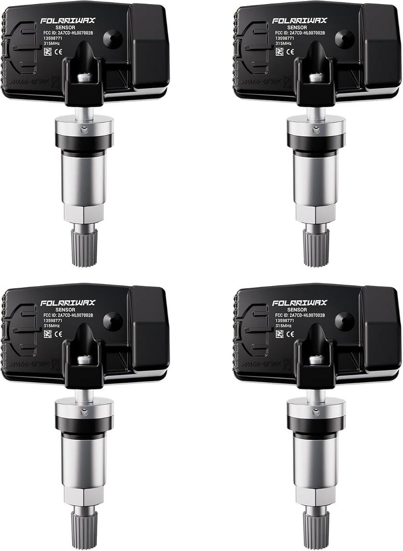 TPMS Sensor,Set of 4 315Mhz GM Tire Pressure Sensor Compatible with Buick Cadillac Chevrolet GMC,Tire Sensor OE Replaces#13586335,13598771,13598772,13581558