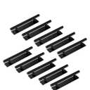 10 Pack Self-Stick Push Pull Helper ABS Plastic Wardrobe Handle Instant Cabinet Drawer Furniture Handles (Black)