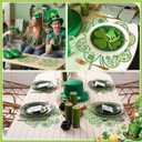 Maxdot 6 Pcs St. Patrick's Day Placemats Green Shamrock Table Mats Irish St. Patrick's Day Lace Decorative Placemats for Spring Summer Party Kitchen Dining Decor