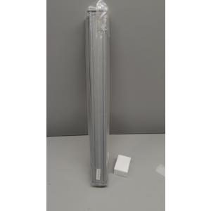 Joydeco Cordless Zebra Blinds for Windows, Dual Layer Light Control Window Blinds with Light-Proof Aluminum Cover, Free-Stop Roller Shades for Home & Office (Grey,26" W x 75" H)