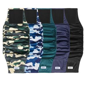 Reusable Dog Diapers Male, Premium Washable Belly Bands for Dogs, Pack of 5, High Absorbing Small Dog Wraps for Doggie & Puppy in Incontinence or Excitable Urination and Training