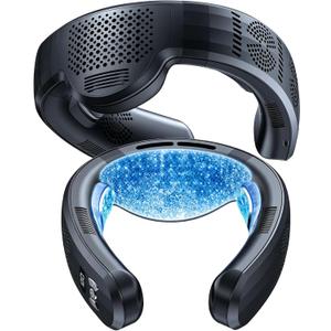 Portable Neck Fan Air Conditioner,2026 Wearable Neck Cooler with 3 Cooling Plates,4739 sq mm Cooling Area,3D Airflow,6000mAh USB-C Rechargeable Personal Fan,Quiet Cooling Fan for Travel Office Outdoor