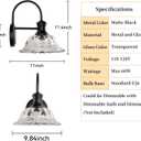 HDDFL Wall Scones Matte Black Wall Lighting Fixture Modern Indoor Lamp for Bedroom Living Room Door Header