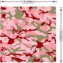 2 x Premium Assorted Camouflage Self Adhesive Vinyl Sheets 12" x 12" Military Camo Vinyl - 5 Pack (Pink)