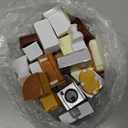 Hiawbon 31PCS Miniature Furniture Set, 148 Scale Resin Miniature Accessories and Furniture, Kitchen Bathroom and Living Room Set, Miniature Furniture Kit for Fairy Garden Home Decor