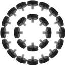 uxcell M10 x 15 x 43mm Leveling Feet Adjustable Leveler Floor Protector Round Base for Furniture Chair Table Leg 24 Pack