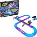 Hyper Burst Shockout Circuit Playset | Race and Battle! | Customizable Race Track & Micro Scale Cars | Over 600+ MPH Scale Speed!