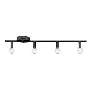 Globe Electric 59968 Monroe 4-Light Slim Profile Track Lighting, Matte Black, Bulb Not Included
