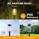 UME 10 Pack Solar Pathway Lights Outdoor, Bright Solar Garden Lights with Metal DesignIP65 Waterproof, Auto On/Off, 3000K LED Landscape Lighting for Yard, Lawn, Walkway, Driveway, Patio Decor