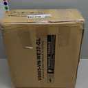 GREENSTELL Small Vanity Stool Chair with Storage and Folding Back, 13.4" x 15" x 30" Square Faux Fur Soft Ottoman, 4 Metal Legs with Anti-Slip Feet, Furry Padded Seat for Makeup, Bedroom, White