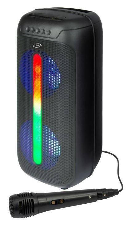 iLive "Jam Time" Wireless Speaker System with LED Lights and Mic (ISB293B)