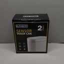 ELPHECO Automatic Motion Sensor Trash Can - 2 Gallon Slimline for Bathroom, Bedroom, Kitchen, Office - White with Gold Trim