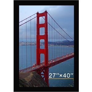 BESCRCL 27x40 Poster Frame for Wall Display with HD Plexiglas, Engineered Wood for 27 x 40 Picture, Black, 1 Pack