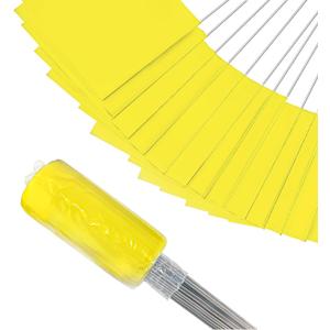 Zozen 100Pack Yellow Marking Flags, Writable/15x4x5 Inch, Yard Flags for Lawn & Irrigation & Landscape & Sprinkler & Survey & Dog Training.