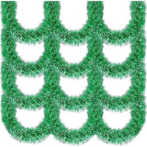 Riceshoot 300 ft 6 Rolls 50 Feet Christmas Tinsel Garland, Frost Tip Metallic Streamers Shiny Garlands for Decoration, Holiday Xmas Tree, Birthday, Wedding, Christmas Party Supplies(Green)