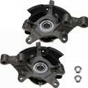 OCPTY Front Steering Knuckles & Wheel Bearing Hub Assembly Driver and Passenger Side 2012-2014 Fit for Ford Edge 2.0L 3.5L 3.7L, #LK057 LK058 (Pack of 1)