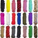21 Colors Paracord (10FT Each Color), 550lb Parachute Cord Combo Kit for Crafting Bracelets, Lanyards, Dog Collars (21 Colors MixedA, 10FT)